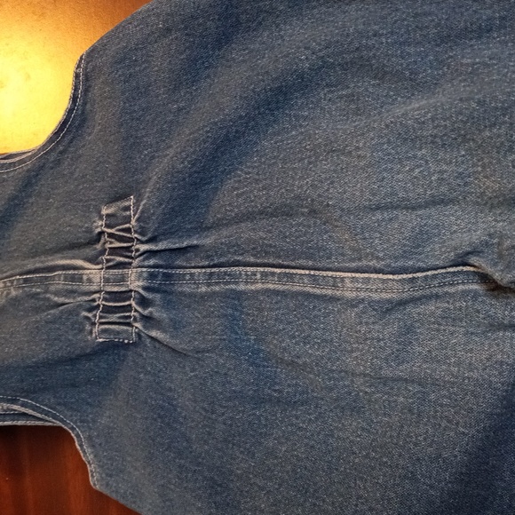 Infant Girls 24M Little Ones Denim Blue Jean Overalls Embroidered - Picture 6 of 11